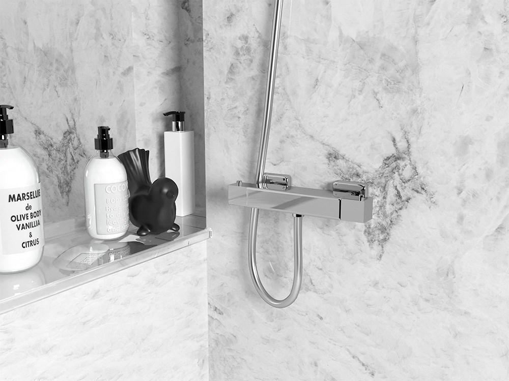 Grifo de ducha termostatica Paini DAX sin accesorios, cromo