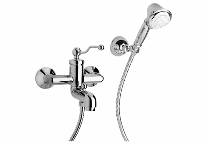 Grifo monomando baño-ducha Paini DUOMO con accesorios, cromo