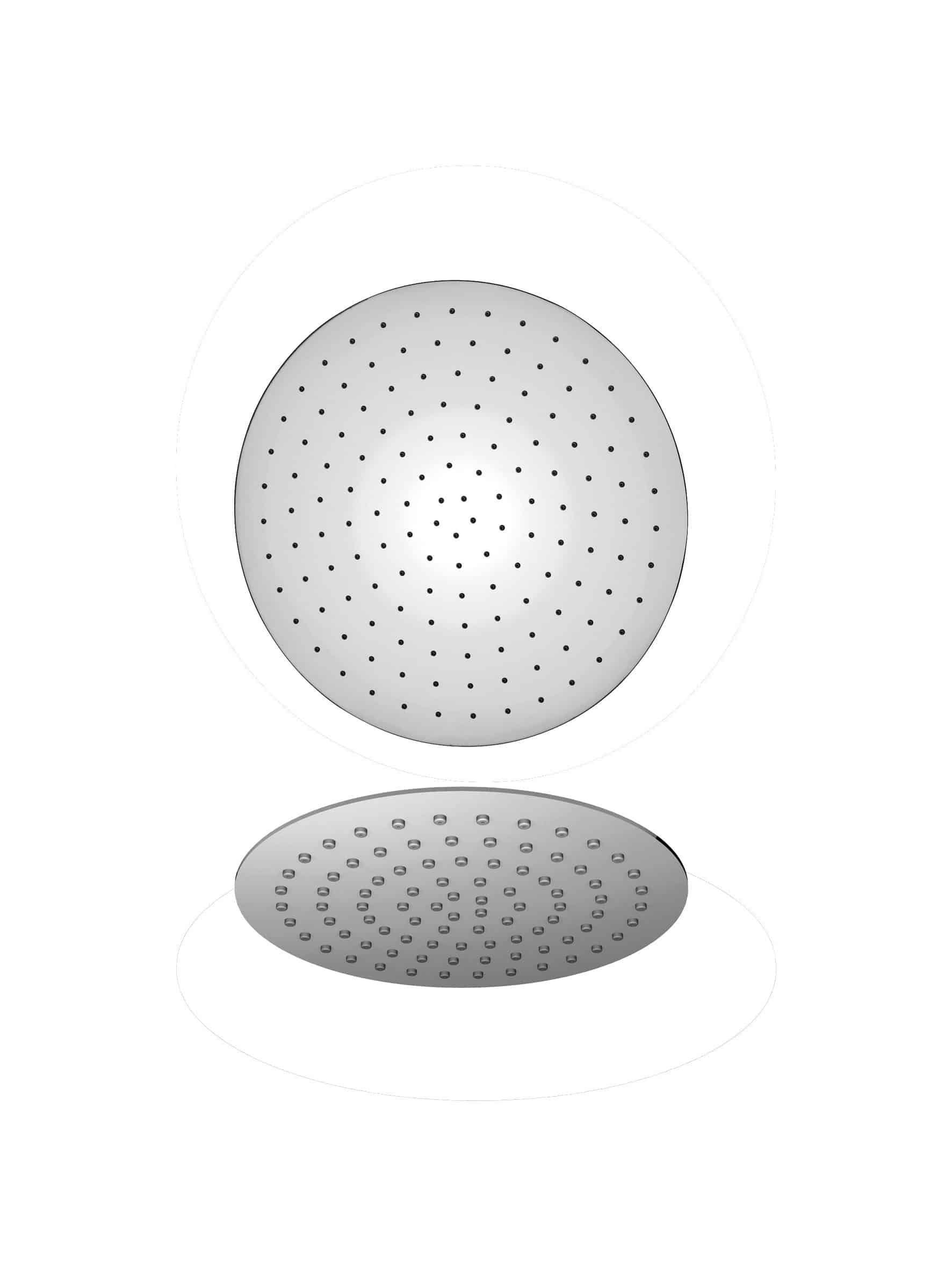 Rociador ultraplano antical de acero inoxidable ø200 mm, PAINI