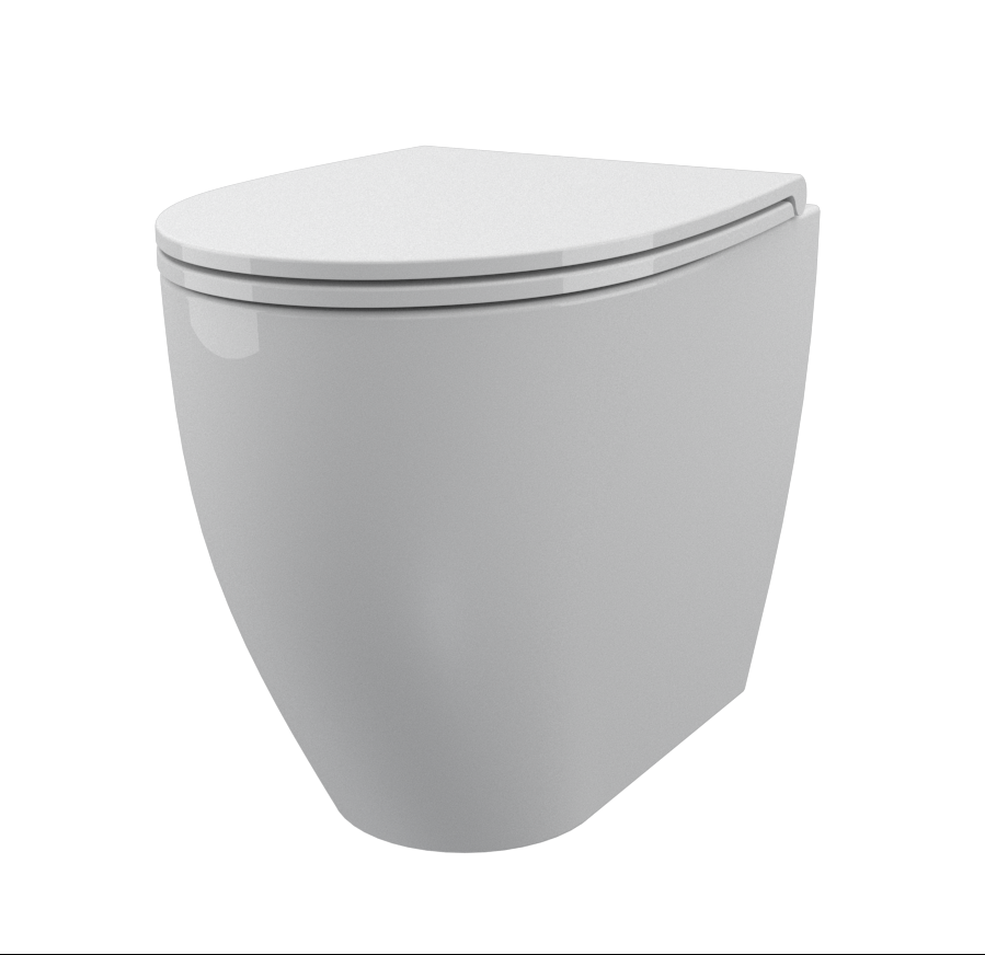 Taza inodoro WC a suelo Bull SDR con sistema de descarga vértigo,blanco brillo