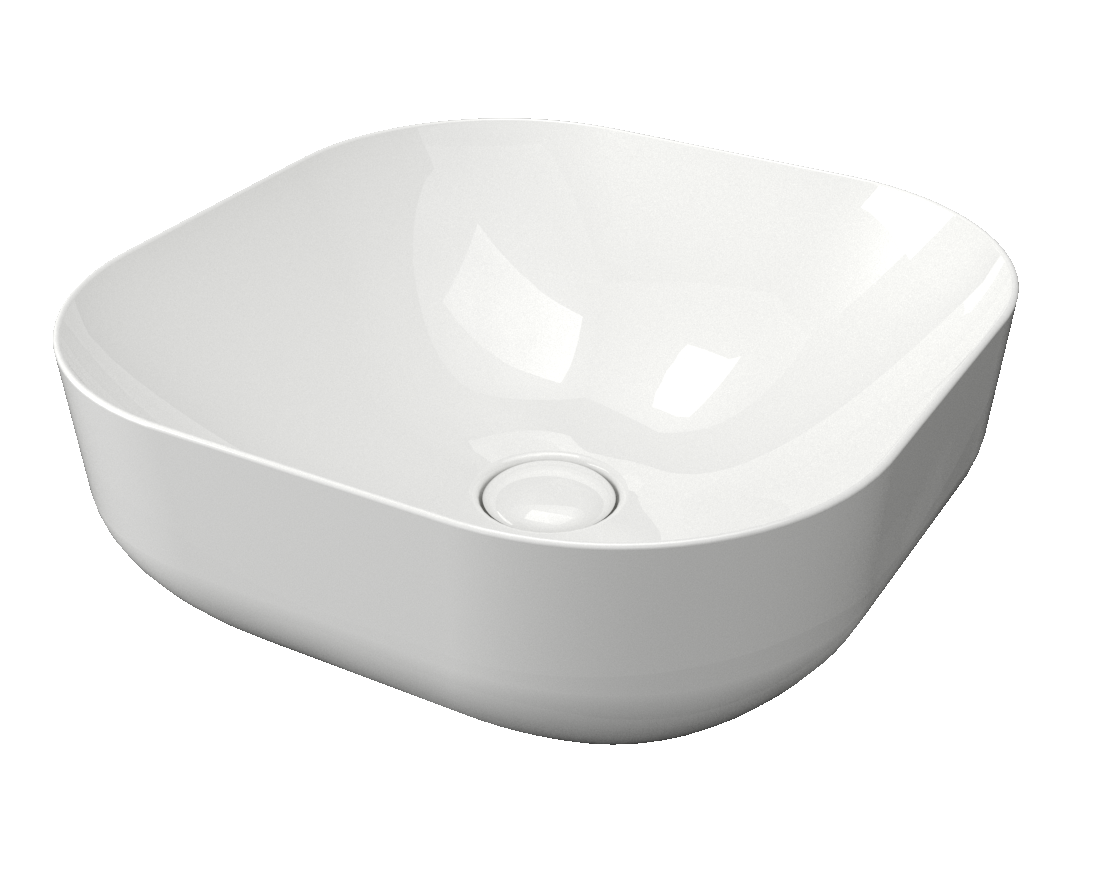 Lavabo cerámico SDR POOL, blanco brillo