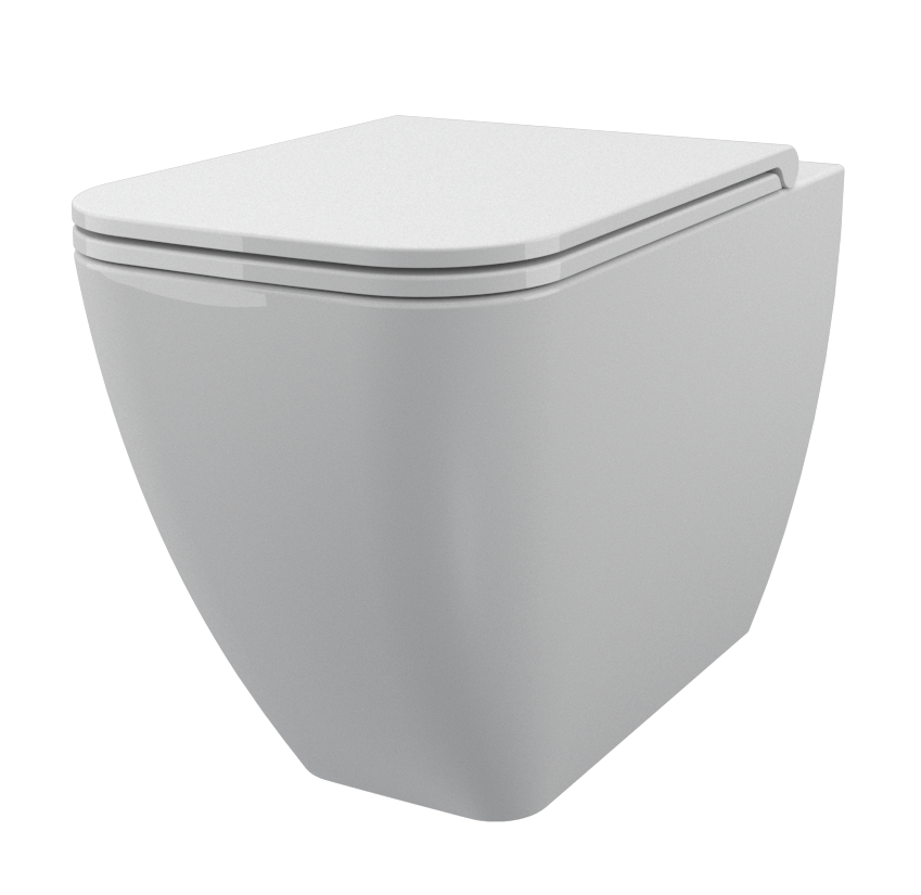 QUADRA VASO A TERRA BIANCO LUCIDO Taza inodoro WC a suelo QUADRA SDR con sistema de descarga No Rim, blanco brillo