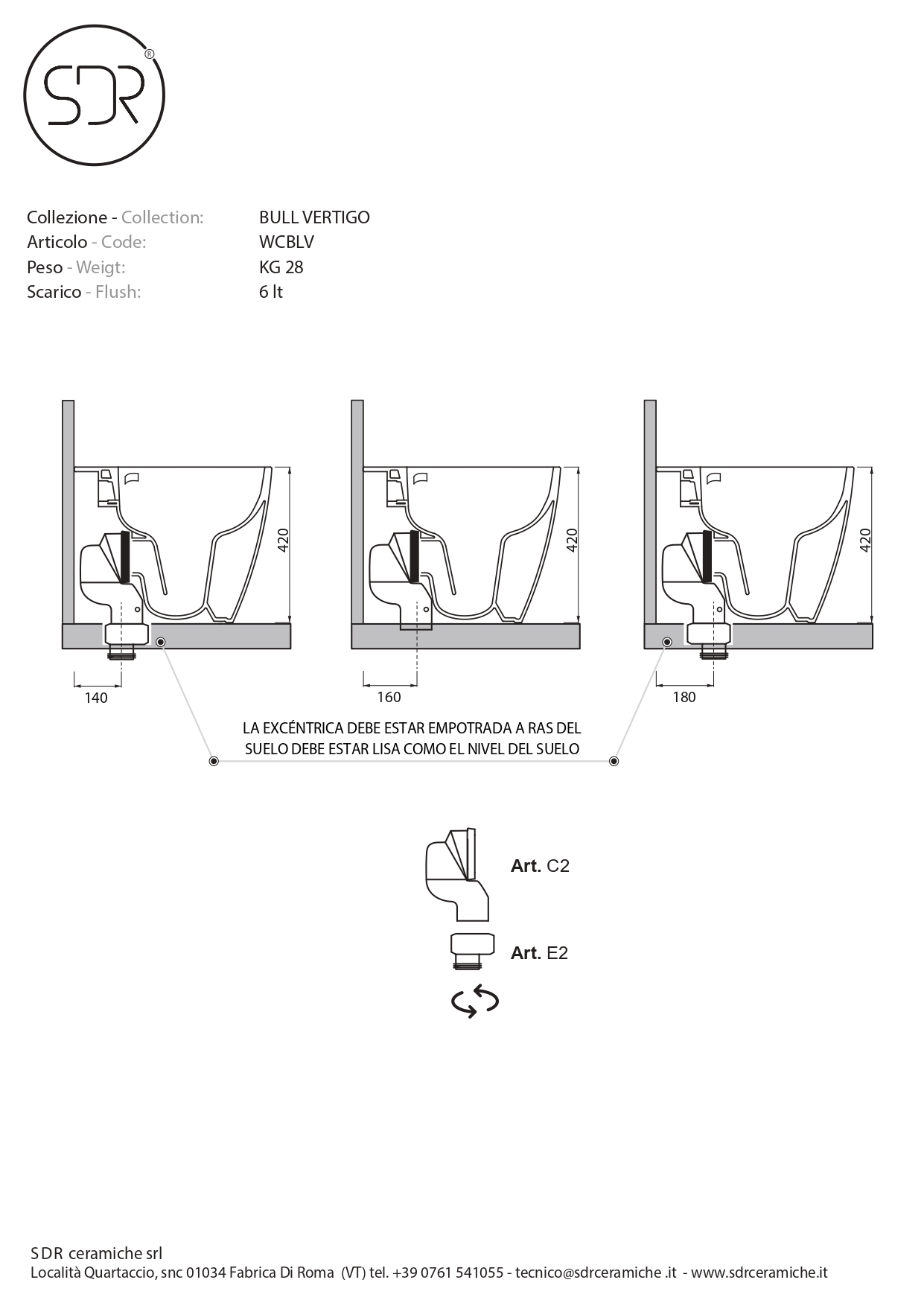 Taza inodoro WC a suelo BULL SDR con sistema de descarga vértigo_2_tecnico