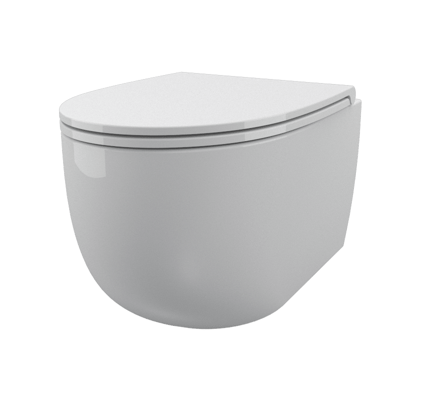 Taza inodoro WC suspendido Bull SDR con sistema de descarga Vértigo, blanco brillo