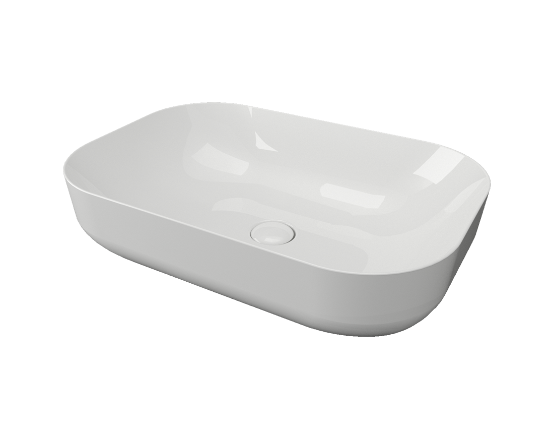 Lavabo cerámico SDR POOL 2, blanco brillo