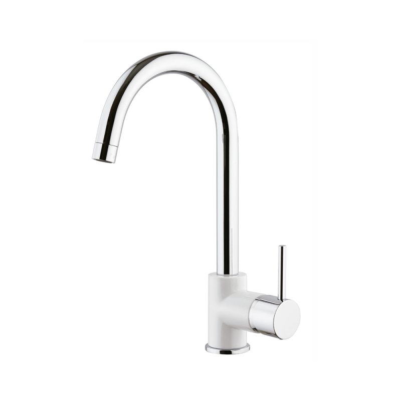 grifo de cocina PAINI Cox cromo-blanco granito