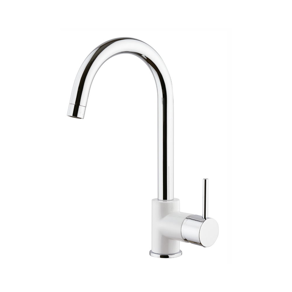 grifo de cocina PAINI Cox cromo-blanco granito