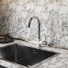 grifo de cocina PAINI Cox cromo-blanco granito