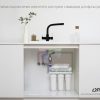 Grifo de cocina PAINI Arena, 3 vias para agua filtrada, negro granito