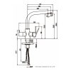 grifo de cocina 3 vias osmosis Paini Arena negro granito