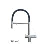 grifo de cocina 3 vias Paini cox para agua filtrada, acero inoxidable