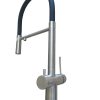grifo de cocina 3 vias Paini cox para agua filtrada, acero inoxidable