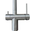 grifo de cocina 3 vias Paini cox para agua filtrada, acero inoxidable