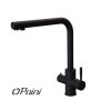 Grifo de cocina Paini Norda, 3 vias,negro mate