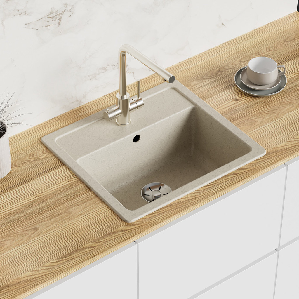 Grifo de cocina Paini Norda, 3 vias, acero inoxidable. Ambiente6