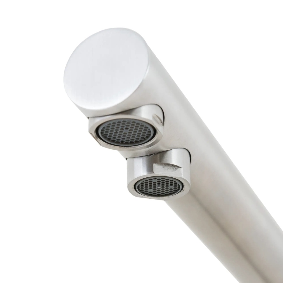 Grifo de cocina Paini Norda, 3 vias, acero inoxidable. Detalle2