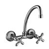 Grifo de lavabo o cocina empotrado a pared Paini Liberty Cromo.Fabricado en Italia