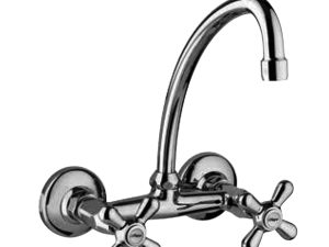 Grifo de lavabo o cocina empotrado a pared Paini Liberty Cromo.Fabricado en Italia