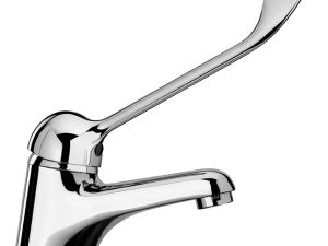 Grifo de lavabo con maneta gerontológica Paini Creta Cromo Fabricado en Italia.